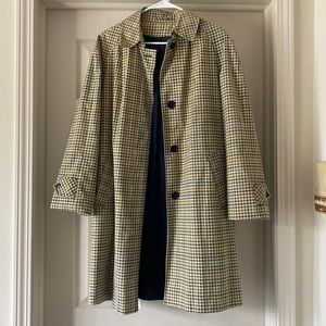 Vintage Sears Houndstooth Trench Coat